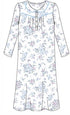 Marlon 'Floral Bouquet' Wincey on White 40" inch Nightdress MA46449